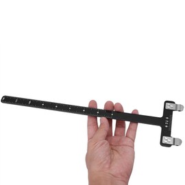 Stainless Steel Archery Bow Ruler for Accurate Shooting and Brace Height Measurement for Compound and Recurve Bow Enthusiasts (Black)