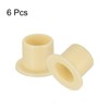 sourcing map 6Pcs Flanged Sleeve Bearing, Plastic Bushing ID 8mm