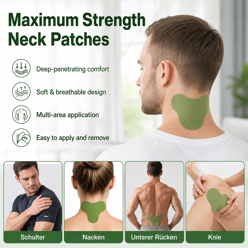 100 Pcs Neck Patches, Warming Herbal Plaster Maximum Strength Heat