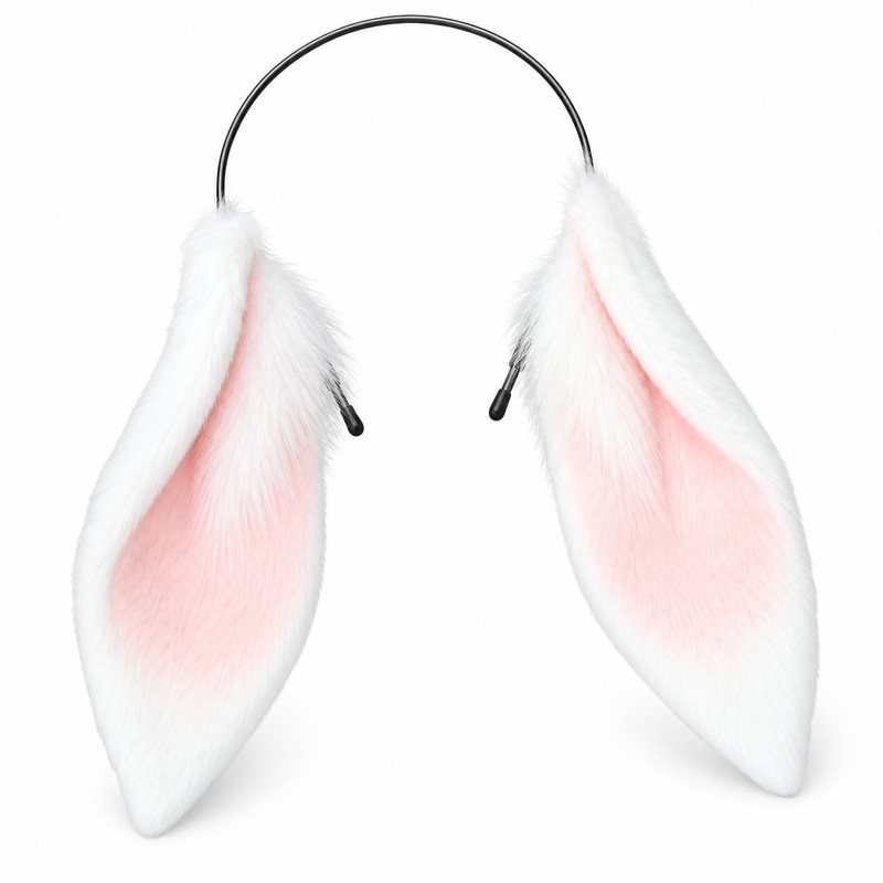 Plush Bunny Ears Hairband for Cosplay & Parties – Soft