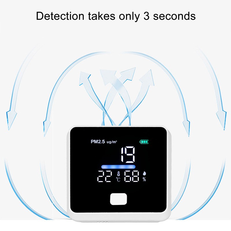 3 in 1 Air Quality Monitor Timely Accurate Measurement Temperature