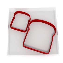 Slice of Bread Set of 2 Value Cookie/Fondant Cutters Pair 5CM + 8CM