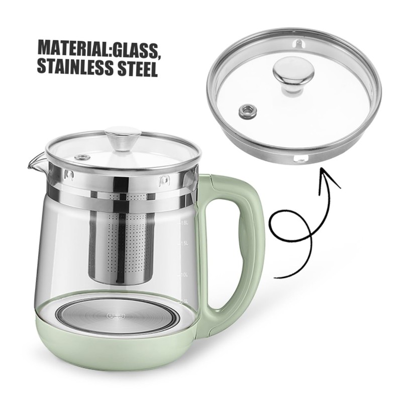 Gatuida Health Pot Cover Glass Kettle Lid Heat-Resistant Replacement Lid