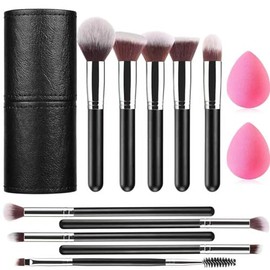 13 Piezas Set De Brochas De Maquillaje Profesional Para Ojos Y Rostro, Difuminado De Base, Sombra De Ojos, Corrector, Sombra De Ojos Con 2 Esponjas Difuminadoras.