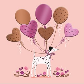 Piccadilly Greetings Modern Luxury Birthday Card, Dalmatian - 160 mm sq