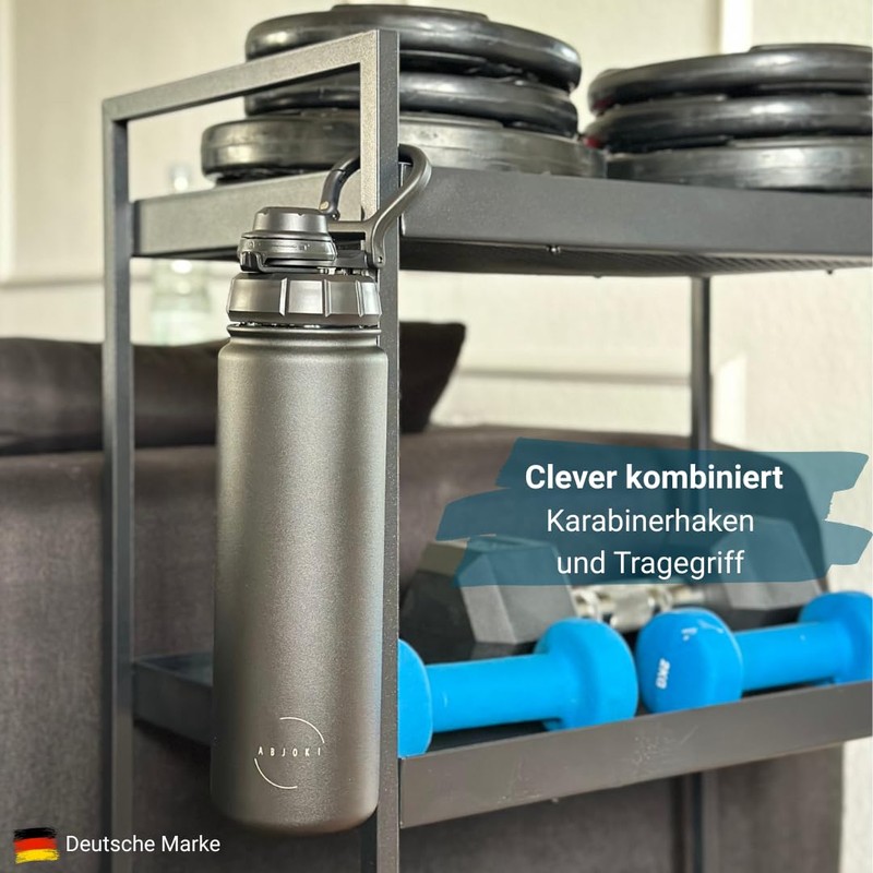 Abjoki Stainless Steel Drinking Bottle "Infinity" 710 ml - Onyx