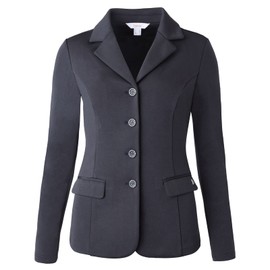 HORZE Ada Women's Show Jacket - Elegantly Tailored, Flexibly Fashionable - Dark Navy - 14