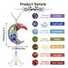 VadiForest Crystal Necklace Crescent Necklace 7 Chakra Necklace Tree Life