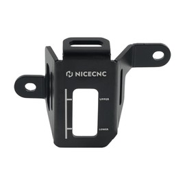 NICECNC Motorcycles Rear Brake Fluid Reservoir Cover Aluminum Protection Compatible with Kawasaki KLR650 2008 2009 2010 2012 2013 2014 2015 2016 2017 2018, Black