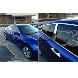 Made in USA - Trims Express 2008-2012 Honda Accord Coupe 2Pc Chrome Pillar Post Trim Stainless Steel