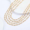 Hadoken Paperclip Chain Necklace for Women, 5mm Sterling Silver Paperclip