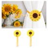 Ayygift 1 Pair Sunflower Curtain Magnetic Tiebacks Non-woven Fabric Countryside