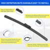 ANIKLUIM® 24"+18" Wiper Blades with 14" Rear Wiper Blade Set