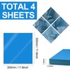 Frddiud 4 Pcs Blue Mirror Acrylic Sheets, 11.8 x 11.8