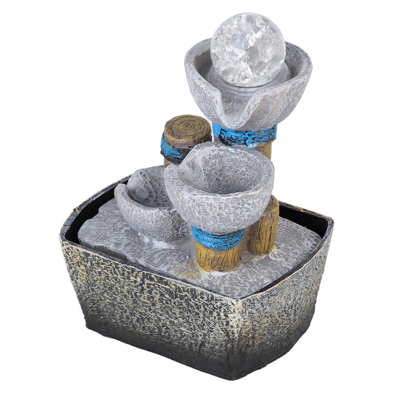 Mini Unique Shape Simulation Desktop Fountain Waterfall Table Ornament for