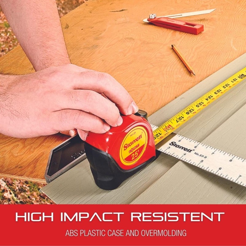 Starrett Exact Retractable Imperial Pocket Tape Measure with Nylon Coating,