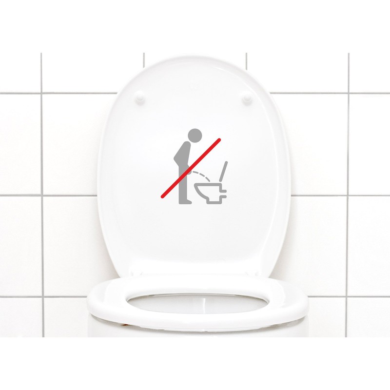 Toilet Sticker Sit Down to Pee Sign120 Pictogram,