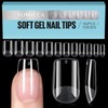 TOMICCA Square Short Nail Tips for Gel Nails, Gel Full