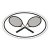 CafePress Tennis Car Stickers Oval Sticker Oval Car Bumper Sticker