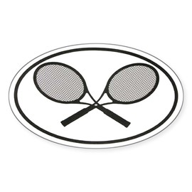 CafePress Tennis Car Stickers Oval Sticker Oval Car Bumper Sticker
