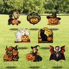 8 Pcs Vintage Halloween Yard Signs with Stakes