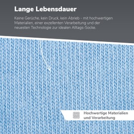 Safersox Colourful everyday and business socks, no smell, men's socks, women's socks, unisex, for men and women, sizes 35-38, 39-42 and 43-46, lightblue, 39 - 42