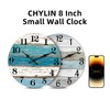 CHYLIN Wall Clock, Silent Non Ticking Battery Operated, Rustic Coastal