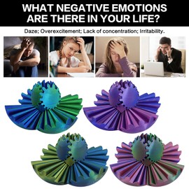 (4-inch) Larger Gear Sphere Fidget - 3D Printed Gear Ball, Already Assembled Gearsphere, Marvellous Design Steampunk Whirling Wonder Fidget, Gear Fidget for Stress and Anxiety Relief (Blue Purple)