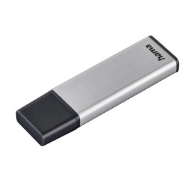 Hama 256GB USB Stick USB 3.2 Gen 1 Data Stick (90 MB/s Data Transfer, USB Stick with Eyelet for Attaching to Key Ring, Memory Stick with Closure Cap e.g. for Windows/MacBook) Silver