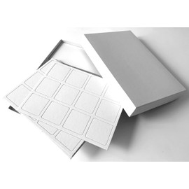 Spieltz DIY Memo Game: Blank Memo Cards to Design + Blank Game Box + Cardboard Insert (48 Cards 5 x 5 cm + Box 29 x 19 x 4 cm)