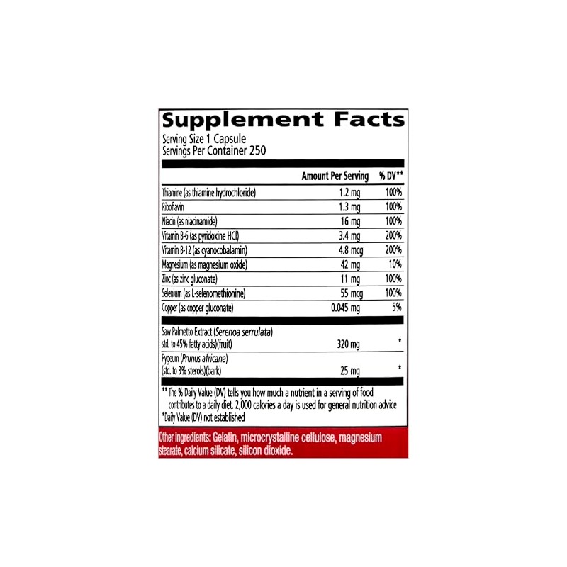 Urinozinc Classic Prostate Supplement for Men, 1 Capsule per Day,