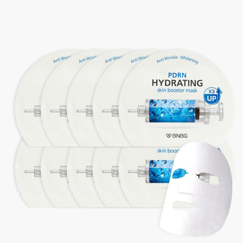 비앤비지 스킨부스터 PDRN 하이드레이팅 마스크팩, 10개입, 3개 B&BG Skin Booster