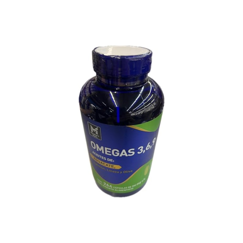 Omegas 3,6,9 Aceites Extra Virgen de Aguacate, Salmon, Linaza, y