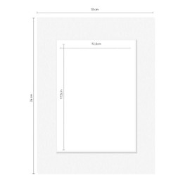 DEHA Design Passepartout (Set of 5) Cardboard 18 x 24 cm for Pictures in 13 x 18 cm Format Light White