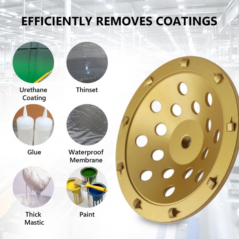 7 Inch PCD Grinding Cup Wheel 9 Segments for Epoxy