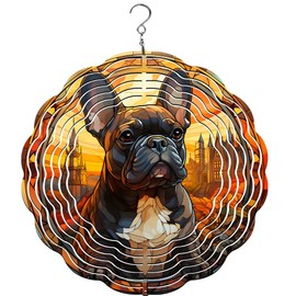 French Bulldog Wind Spinner | 10" Windspinner | Wind Spinner | Animal Lovers | Pet Gifts | Stained Glass decor