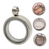 Hohopeti 2pcs Openable Locket Necklace Floating Photo Frame Locket Pendant