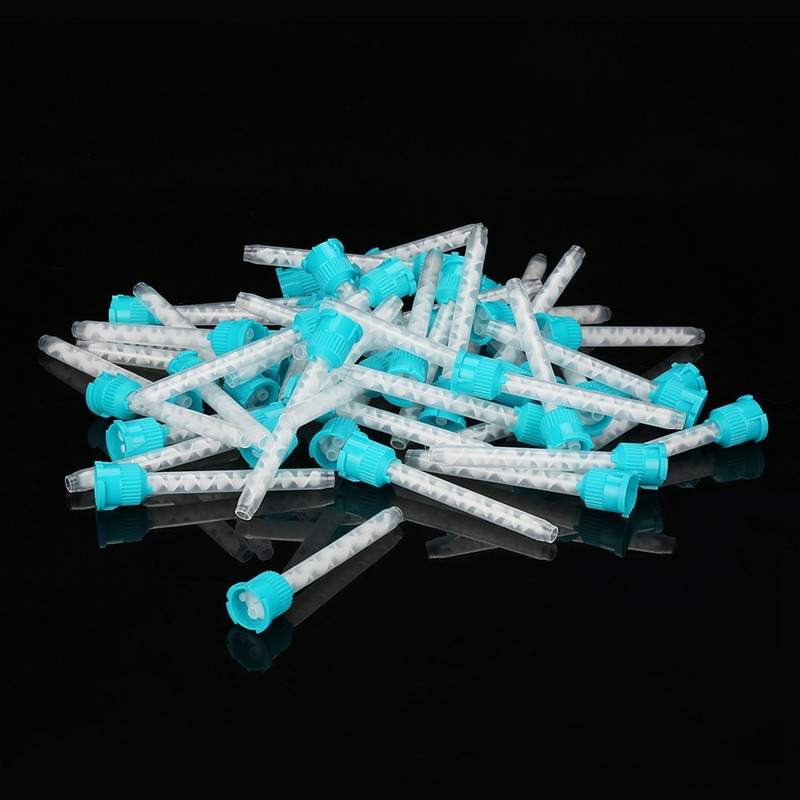 50PCS Disposable Dental Intraoral Mixing Tips Silicone Rubber Mix Propotion