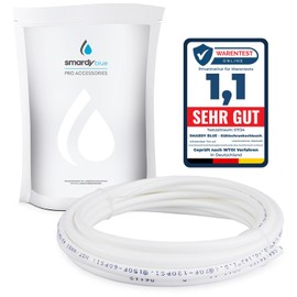 smardy 10 m Refrigerator Hose 1/4 Inch Osmosis Hose White Water Hose for Refrigerator Side by Side Osmosis System Water Filter Aquarium Water Inlet Pipe 6.35 mm (1/4 Inch)