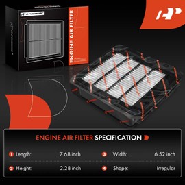 A-Premium - Filtro de aire de motor de repuesto para Nissan GT-R 2009-2021, juego de 2