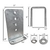 2 Pack 8" Galvanized L-Type Bunk Bracket Kit for Boat
