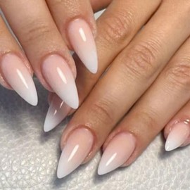 Virellay 24 Stück Press on Nails (Gradient Mandel, 24 pcs)