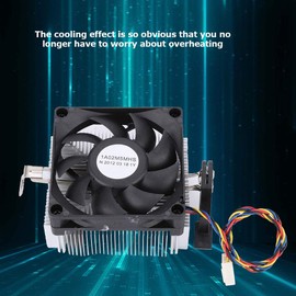 Alta Velocidad Ventilador de Enfriamiento de CPU,12V AMD 2200RPM Cooler Cojinete Hidráulico Multifuncional,Disipador de Calor Extruido de Aluminio,Radador de Enfiramiento para Computadora CPU