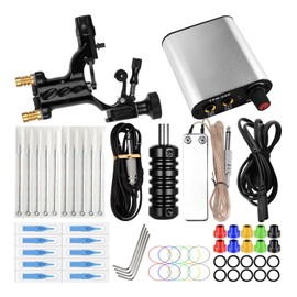 zalati Complete Tattoo Kit Pro Tattoo Machine Set with Tools Power Supply Foot Pedal for Tattoo Beginner Artist