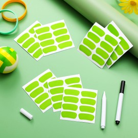 Leelosp 160 Pieces Sports Eye Black Stickers for Kids Football Eye Black Lettering Softball Baseball Face Stickers Lacrosse Fans Eye Strips with 2 Pencils for Party Game Sport Supplies (Green)