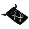 925 Solid Sterling Silver Filigree Cross Earrings for Women -