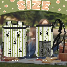 Panda Bamboo Cute Cooler Backpack Insulated Waterproof Back Pack Cooler Lightweight Portable Leak Proof Backpack Cooler for Women Men Picnic Work Lunch Camping Beach Travel