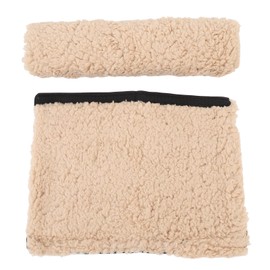 Sheepskin Fleece Armrest Cushion for Comfort Protecting Arms and Elbows in Office Chairs and More (Beige)