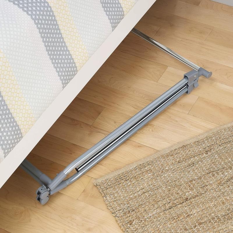 Foldable Garment Rack - Rolling Clothes Rack - Adjustable Height