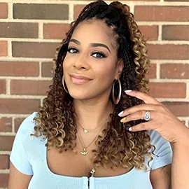 Beverlee 10 Inch 8 Packs Boho Box Braids Goddess Box Braids Crochet Hair Bohemian Hippie Braids Braiding Hair Box Braids with Curly Ends Messy Pre-looped Synthetic Crochet Hair for Women 53#